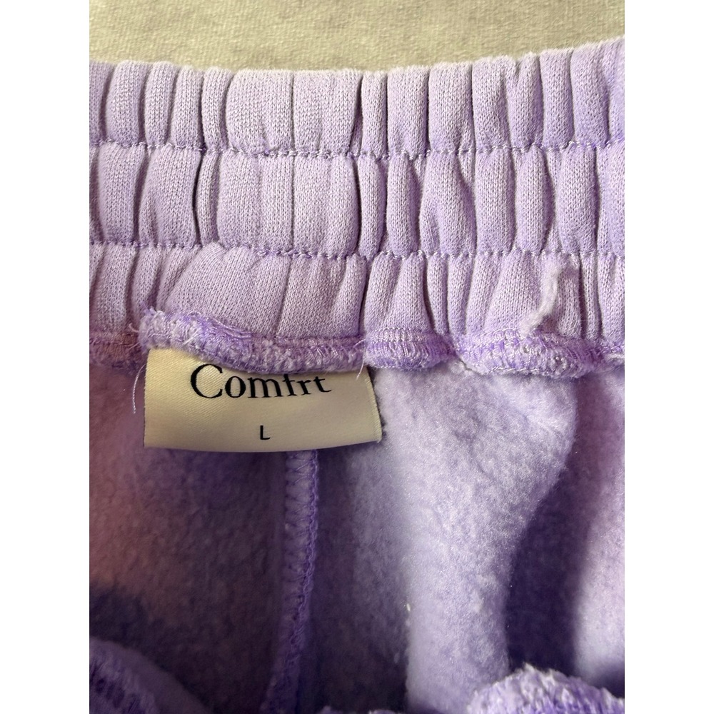 Comfrt Pastel Edit Lavender Purple Fleece Sweatpants Joggers Large - Picture 3 of 4
